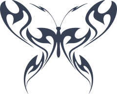 Flame Butterfly Sticker