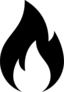 Flame Icon Fire Sticker