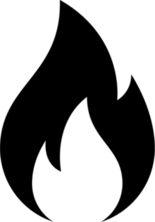 Flame Icon Fire Sticker
