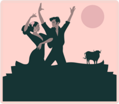 Flamenco Dancers Sticker