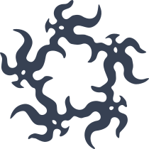 Flaming Circle Sun Sticker