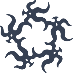 Flaming Circle Sun Sticker