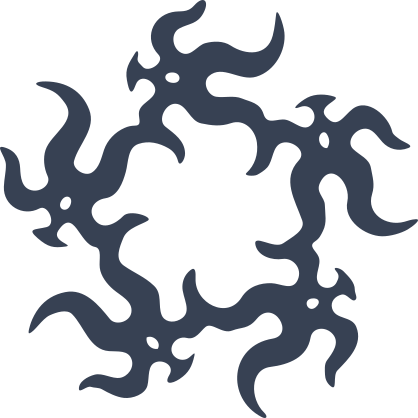 Flaming Circle Sun Sticker