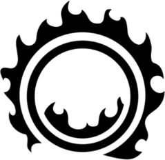 Flaming Circus Ring Sticker