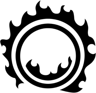 Flaming Circus Ring Sticker