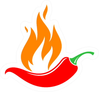 Flaming Hot Chili Pepper Sticker