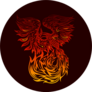 Flaming Phoenix In Doodle Tribal Style Sticker