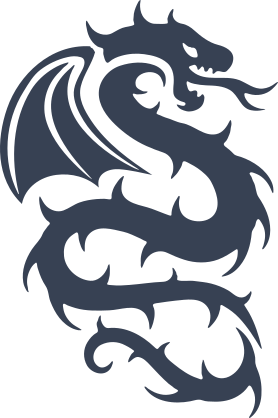 Flaming Prickly Dragon Sticker