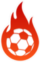Flaming Soccer Sticker