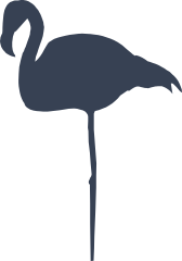 Flamingo On Stick Sticker