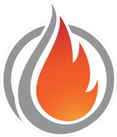 Flammable Logo Fire Sticker