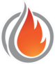 Flammable Logo Fire Sticker