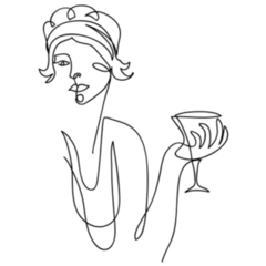 Flapper Girl From 20s Sticker