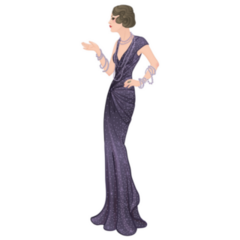 Flapper Girl: Full Length Portrait Sticker