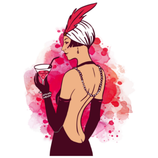 Flapper Girl Sticker