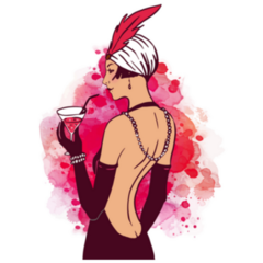 Flapper Girl Sticker