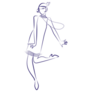 Flapper Girl Wearing 1920s Clothes Sticker