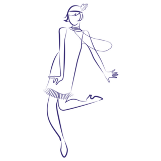 Flapper Girl Wearing 1920s Clothes Sticker