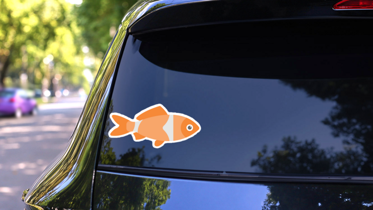 Flat Clown Fish Sticker on a Rear Car Window (New) example