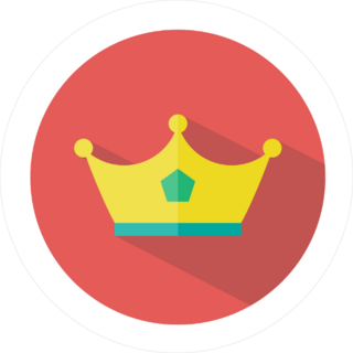 Flat Crown Shadow Sticker