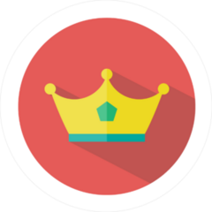 Flat Crown Shadow Sticker