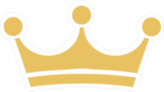 Flat Crown Sticker