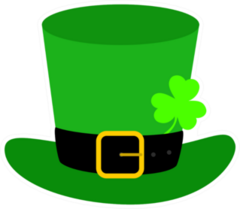 Flat Design Leprechaun Hat Sticker