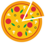 Flat Design Pizza Sticker