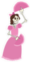 Flat Design Skeleton Woman Sticker