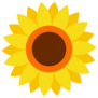 Flat Design Sunflower Sticker