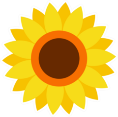 Flat Design Sunflower Sticker