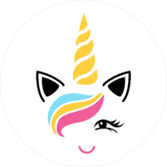 Flat Design Unicorn Sticker