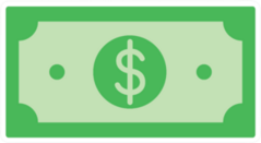 Flat Dollar Illustration Sticker