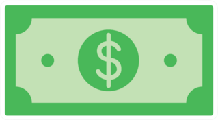 Flat Dollar Illustration Sticker