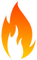 Flat Fire Icon Sticker