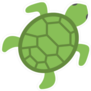 Flat Green Sea Turtle Sticker