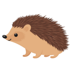 Flat Hedgehog Sticker