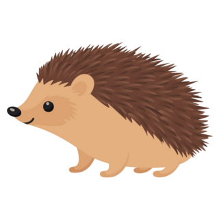 Flat Hedgehog Sticker