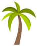 Flat Palm Tree Icon Sticker