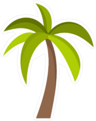 Flat Palm Tree Icon Sticker