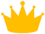 Flat Royal Gold Crown Sticker