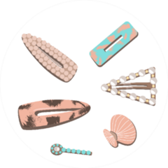 Flat Set Hair Accessories And Clips Sticker