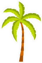 Flat Style Palm Tree Sticker