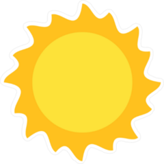 Flat Sun Sticker