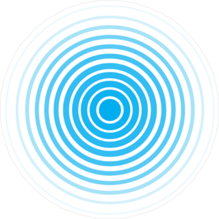 Flat Symbol Of Radial Sound Waves Sticker