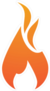 Flickering Flame Logo Sticker