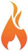 Flickering Flame Logo Sticker