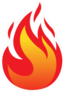 Flickering Small Flame Sticker