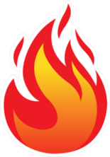 Flickering Small Flame Sticker