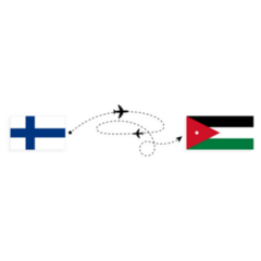 Flight And Travel From Finland To Jordan Sticker